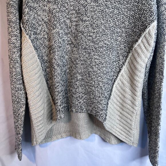 RD Style Cowl Neck Knit Two Tone Sweater Pullover Cozy Size Medium Casual Edgy - Picture 5 of 10
